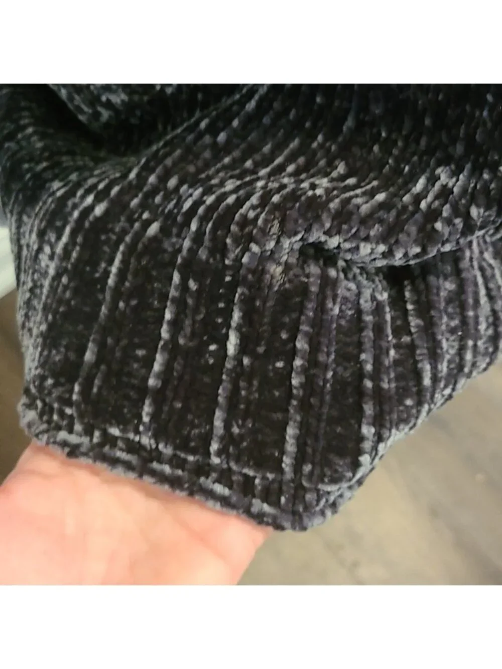 Philosophy grey crushed velour oversized sweater